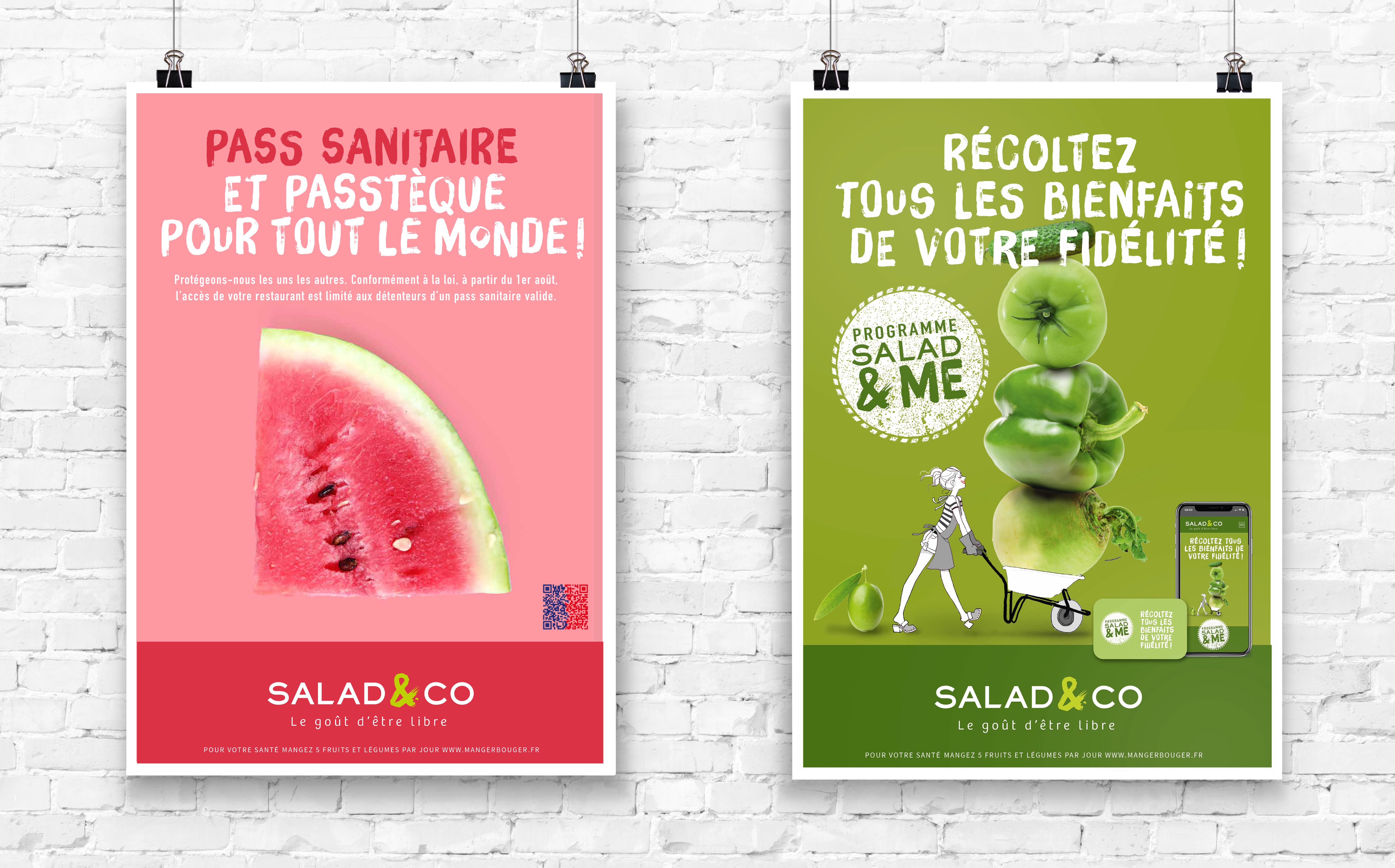Salad & co affiche programme fidélité + pass 