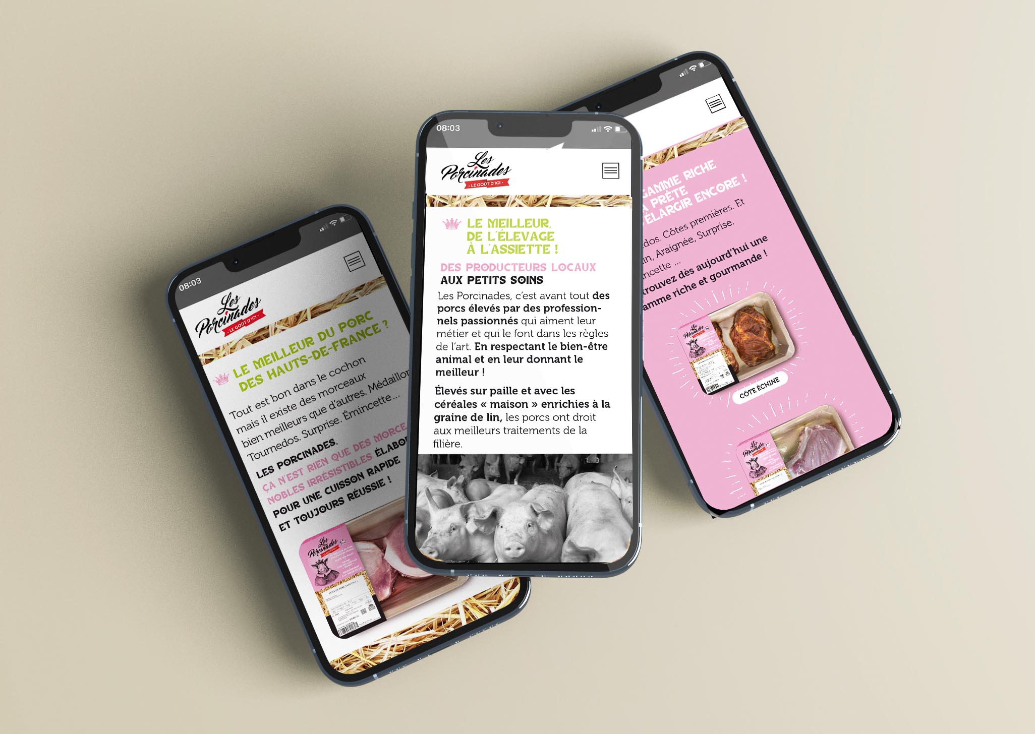 Smartphone site Porcinades CADRÉ