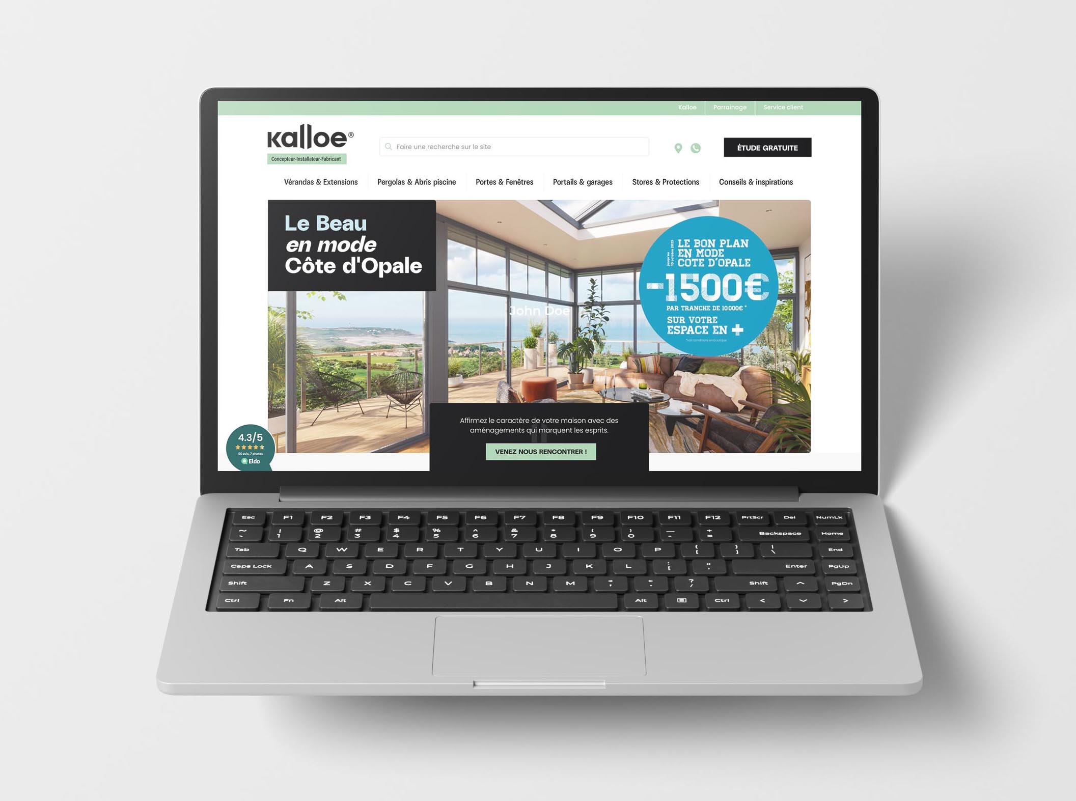 kalloe ecran site web lancement